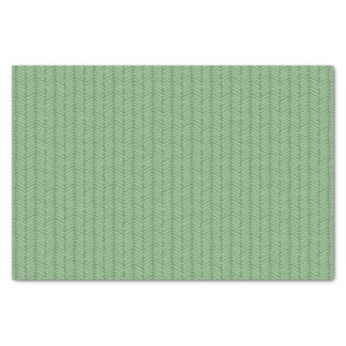 Christmas Gift Wrap With Sage Green Zigzag Tissue Paper