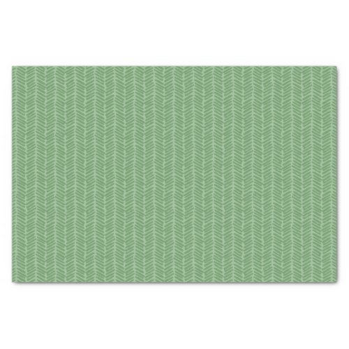Christmas Gift Wrap With Sage Green Zigzag Tissue Paper
