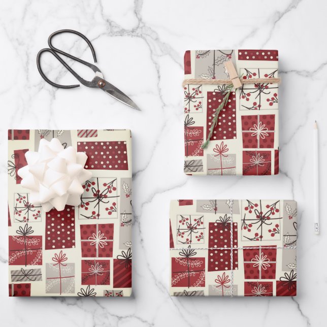 Christmas Gift Wrapping Paper Sheets (Front)