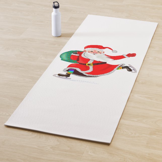 Christmas Gift Yoga Mat Santa - Custom Colors (In Situ)