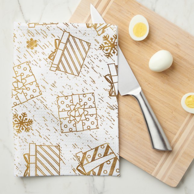 Christmas gifts 4 kitchen towel (Quarter Fold)