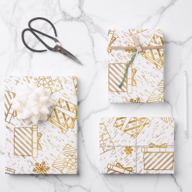 Christmas gifts 4 wrapping paper sheets (Front)