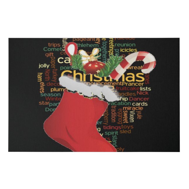 Christmas GIFTS and a Happy New Year Faux Canvas Print (Front)