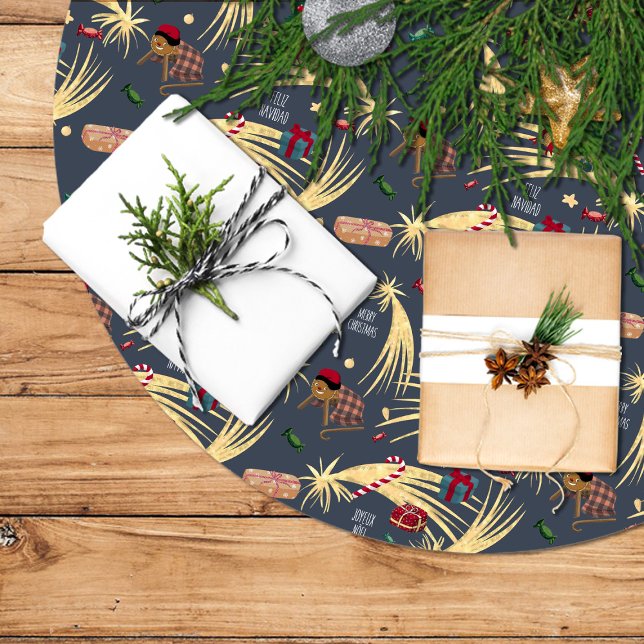 Christmas Gifts and Sweets for Children Brushed Polyester Tree Skirt (Creator Uploaded)