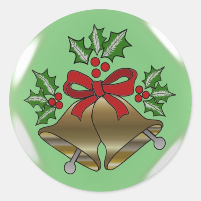 CHRISTMAS GIFTS CLASSIC ROUND STICKER (Front)