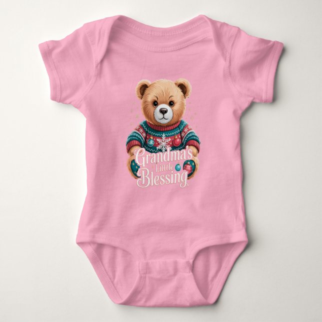 Christmas Gifts for Grandkids Grandma’s Blessing Baby Bodysuit (Front)