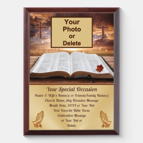 Christmas Gifts for Pastor and Wife ANY OCCASION Award Plaque