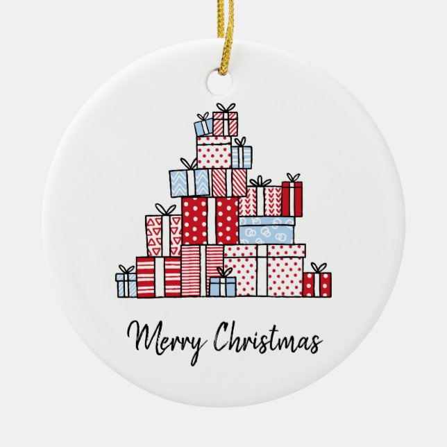 Christmas Gifts Holiday Circle Ornament (Front)