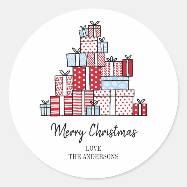 Christmas Gifts Holiday Sticker (Front)