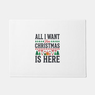 Christmas Gifts Holiday Typography Design Doormat