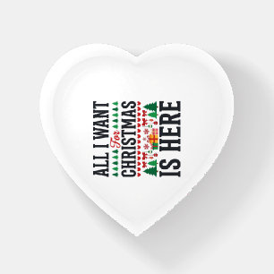 Christmas Gifts Holiday Typography Design Paperweight