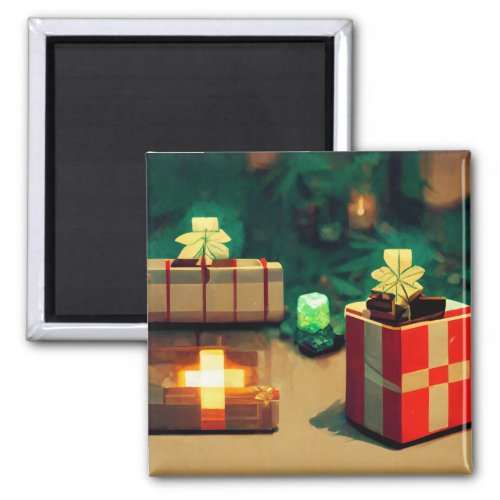 Christmas gifts Minecraft style Magnet