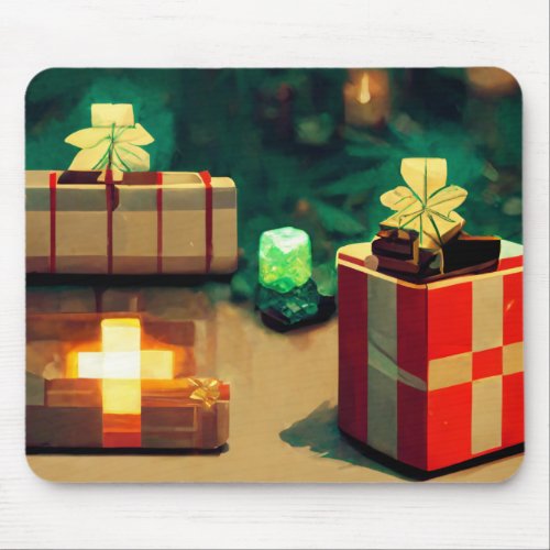Christmas gifts Minecraft style Mouse Pad