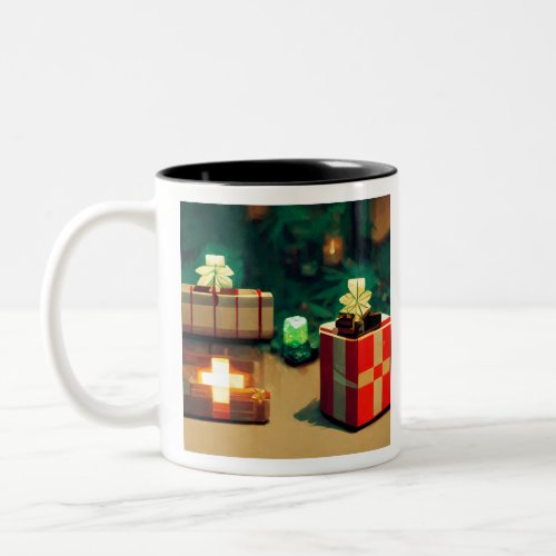 Christmas gifts Minecraft style Two_Tone Coffee Mug