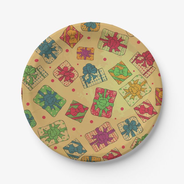 Christmas gifts paper plates (Front)