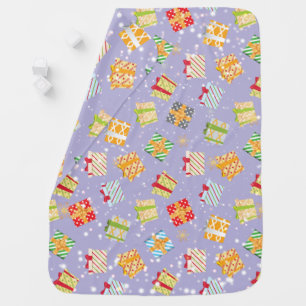 Christmas gifts pattern baby blanket