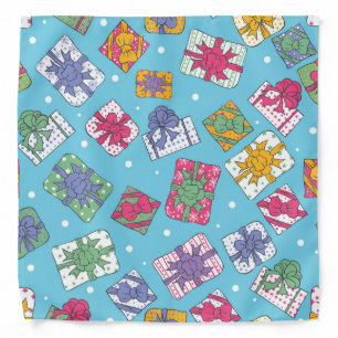 Christmas gifts pattern bandana