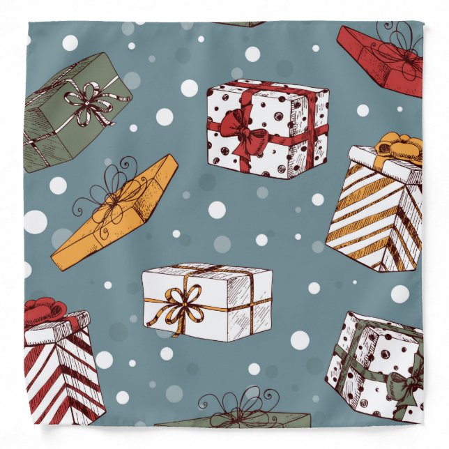 Christmas gifts pattern bandana (Front)