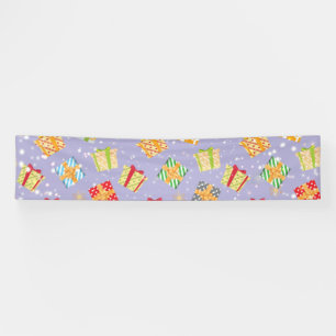 Christmas gifts pattern banner