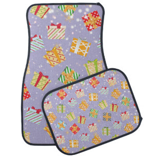 Christmas gifts pattern car floor mat