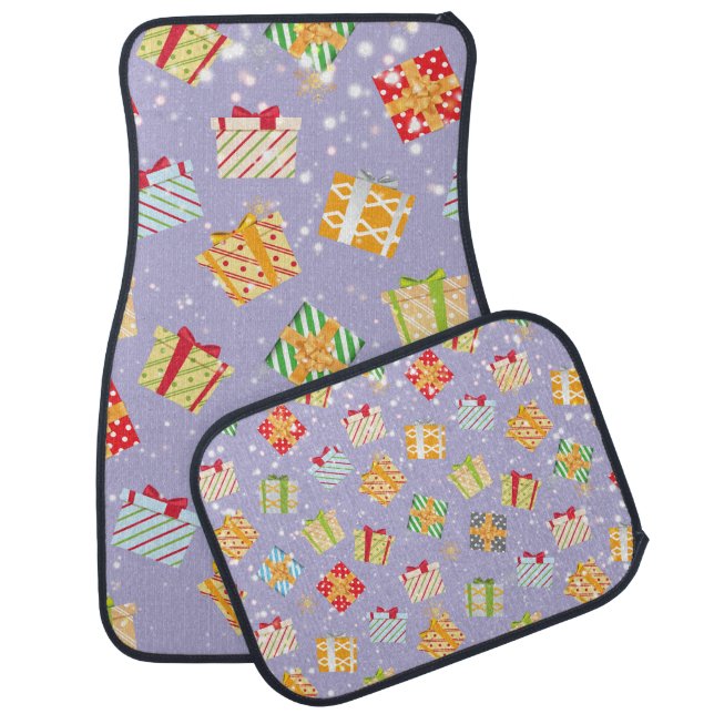 Christmas gifts pattern car floor mat (Set)