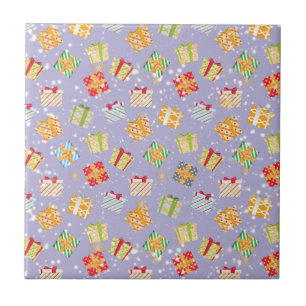 Christmas gifts pattern ceramic tile