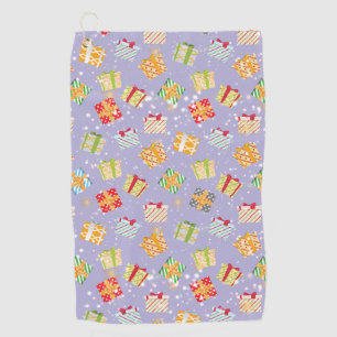 Christmas gifts pattern golf towel