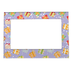 Christmas gifts pattern magnetic frame