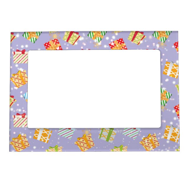 Christmas gifts pattern magnetic frame (Front)