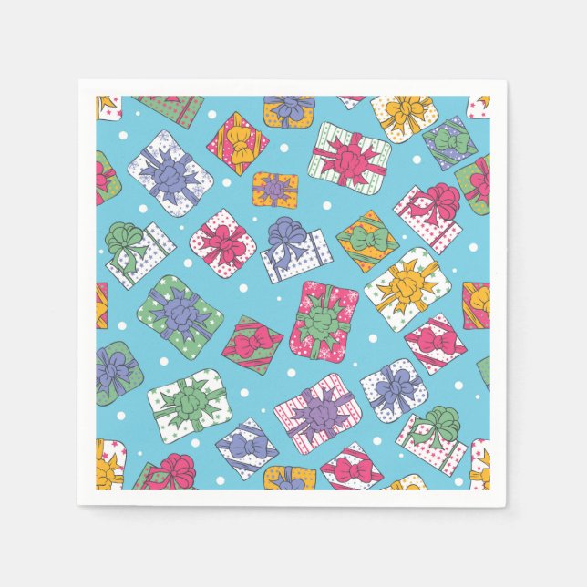 Christmas gifts pattern paper napkins (Front)