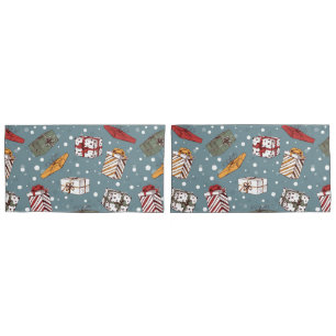 Christmas gifts pattern pillow case