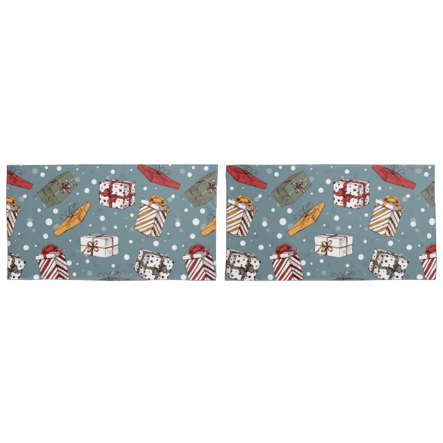 Christmas gifts pattern pillow case (Front-Set)