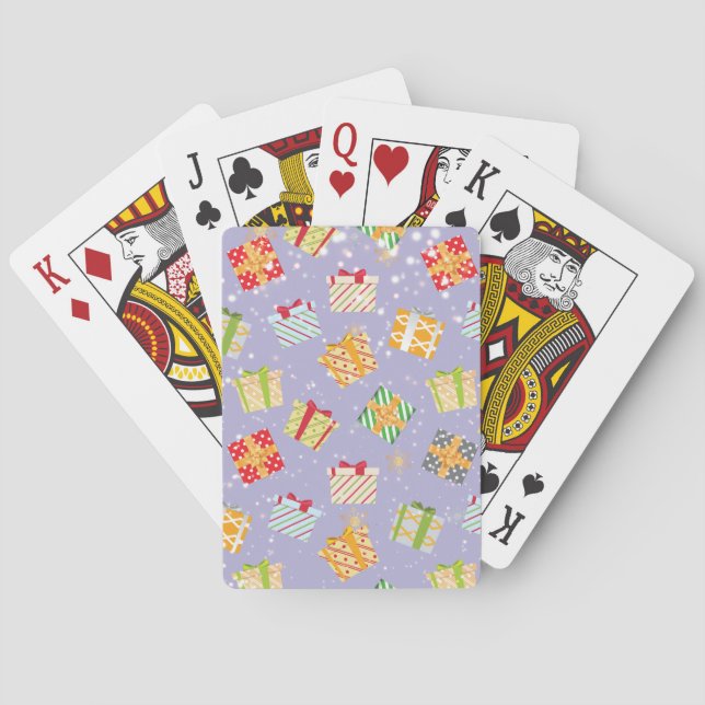 Christmas gifts pattern poker cards (Back)