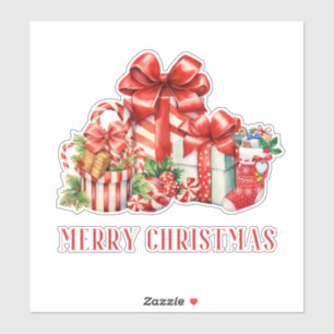 Christmas Gifts Presents Candy Cane Stickers