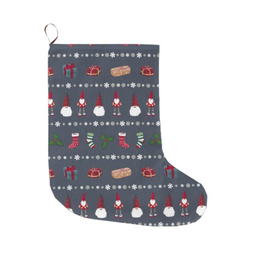 Christmas gifts Santa Claus and snowflakes Large Christmas Stocking