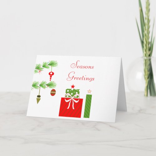 Christmas Gifts Under the Tree Christmas Card