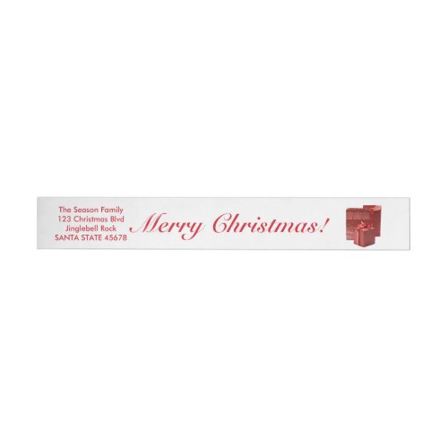 Christmas Gifts Wrap Around Address Label