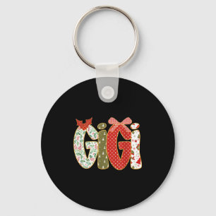 Christmas Gigi Coquette Holiday Grandma Keychain