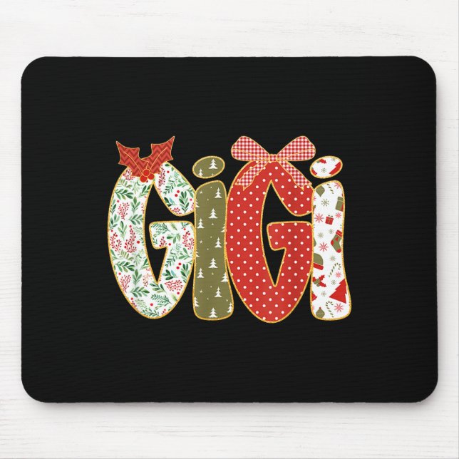 Christmas Gigi Coquette Holiday Grandma  Mouse Pad (Front)