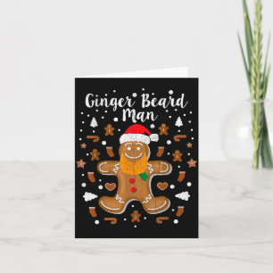 Christmas Ginger Beard Man Mustache Hair Card