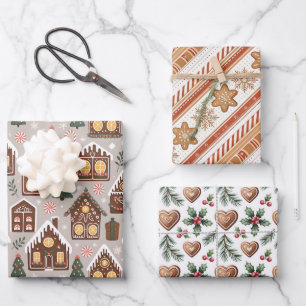 Christmas Ginger Bread Cookies Wrapping Paper Sheets