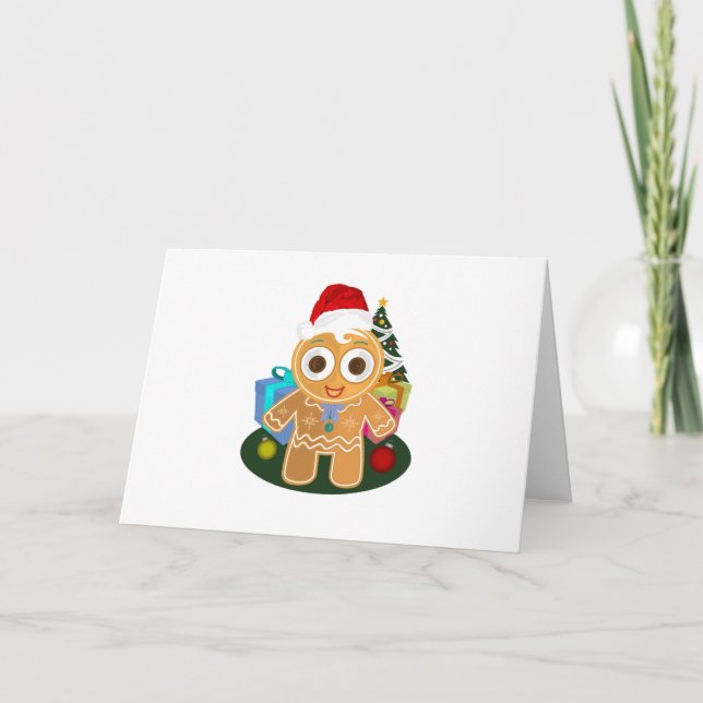 Christmas - Ginger Bread Man Holiday Card (Front)