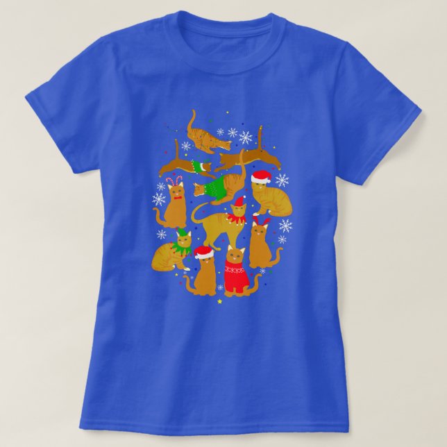 Christmas Ginger Cats  T-Shirt (Design Front)
