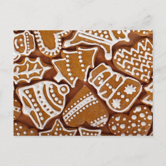 Christmas Ginger Cookies Holiday Postcard (Front)