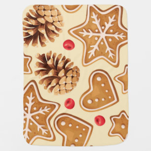 Christmas Ginger: Festive Seamless Pattern. Baby Blanket