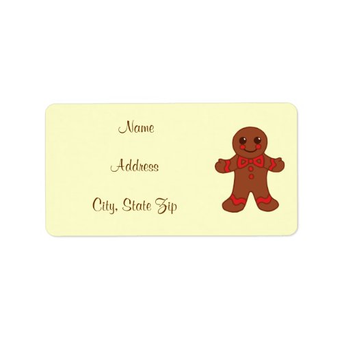 Christmas Gingerbread Address Label