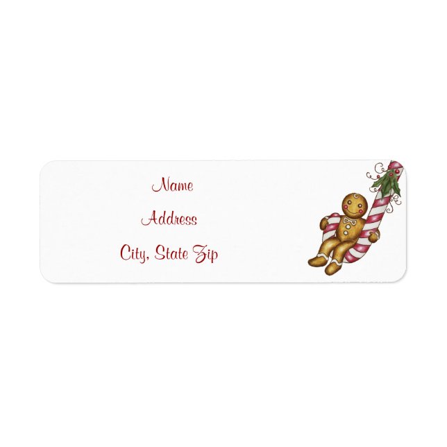 Christmas Gingerbread Address Label (Front)