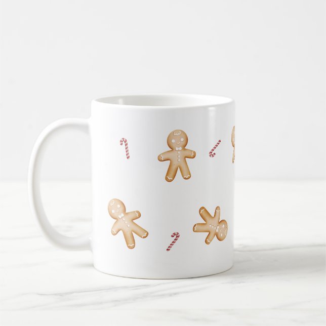Christmas Gingerbread and Candy Cane Mug (Left)
