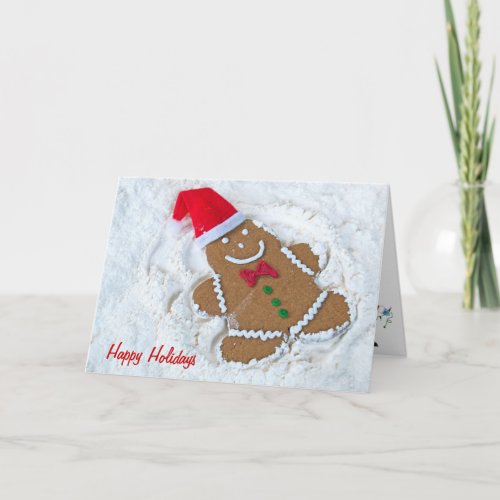 Christmas Gingerbread Angel Holiday Card