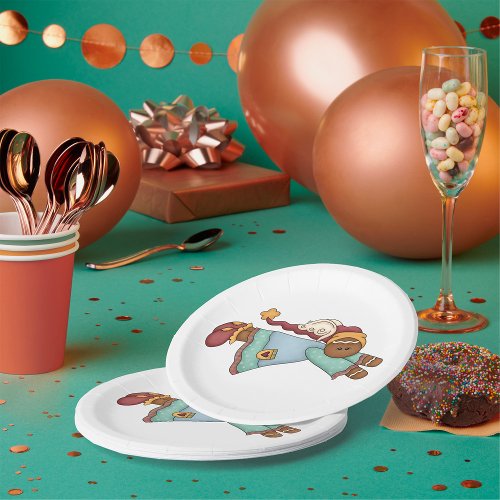Christmas Gingerbread Angel Paper Plates